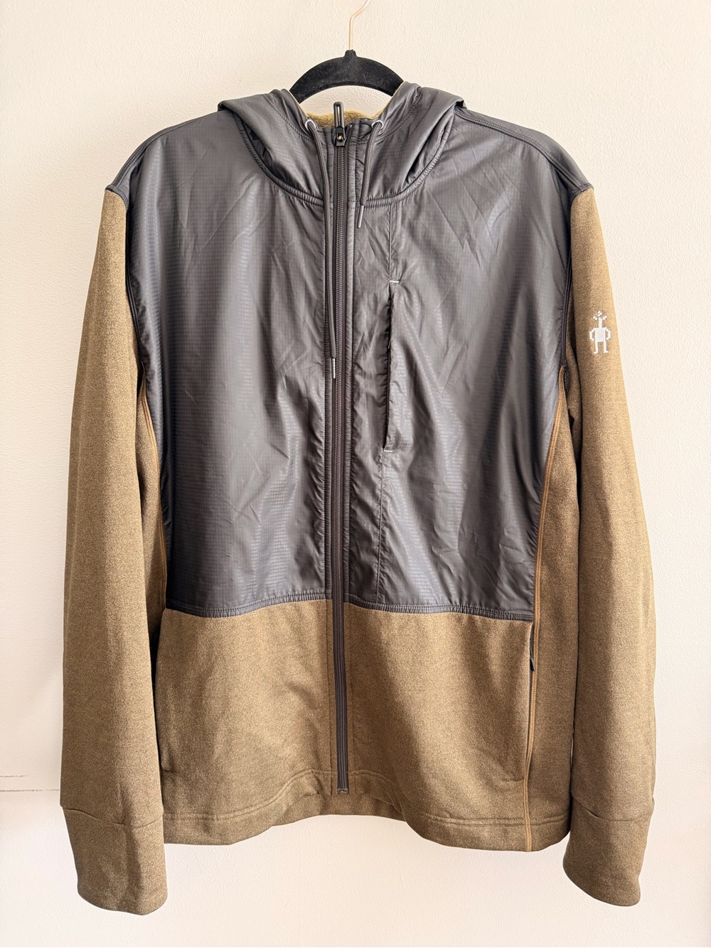 Smartwool Men's Hooded Jacket in Olive and Charcoal